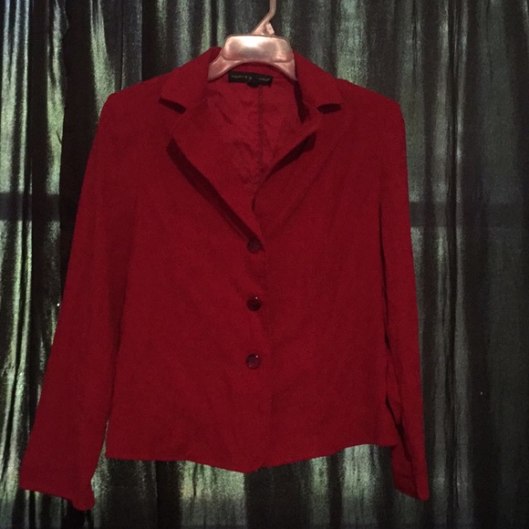 Red jacket soft like suede - Picture 1 of 3